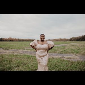 Rose Gold Mermaid Formal Dress